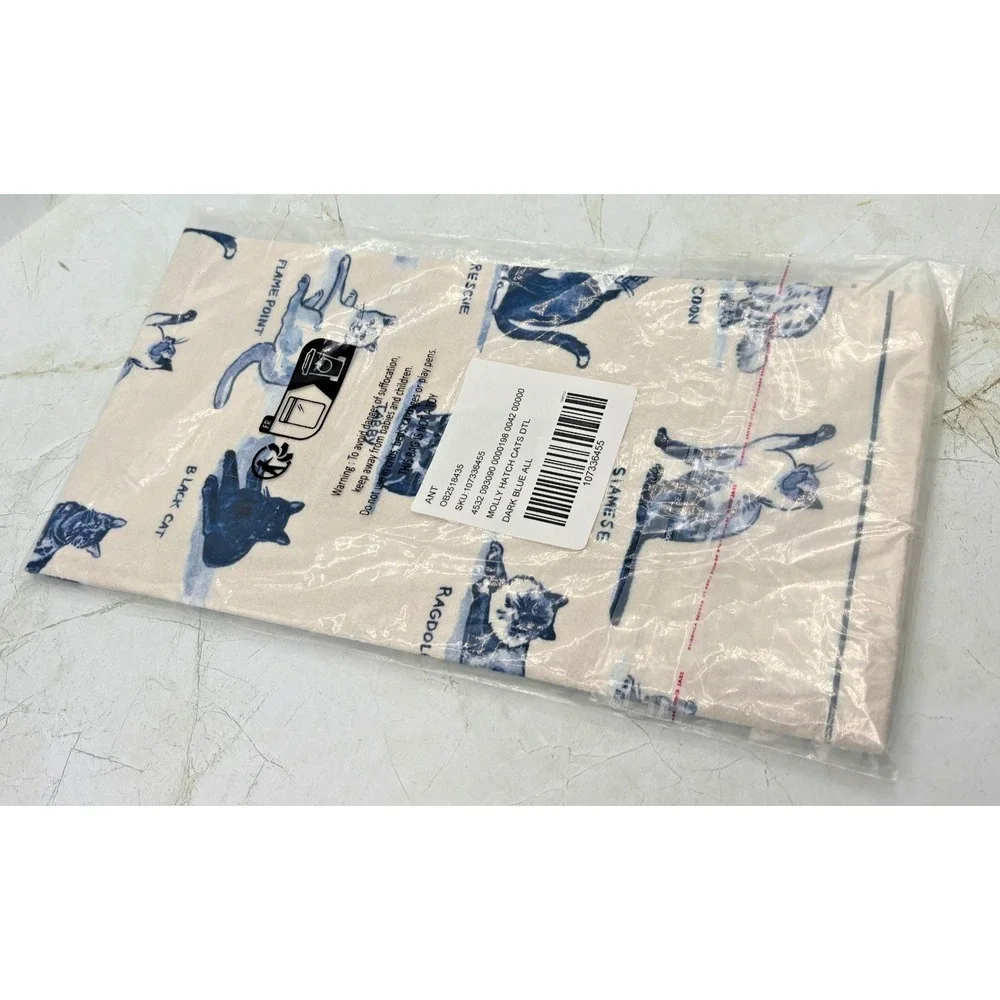 Anthropologie‎ Molly Hatch Dish Towel Cats 100% Cotton 21